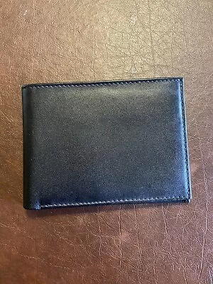 Men’s New Black Leather Bifold Wallet -No Law Against Owning Two! • $12