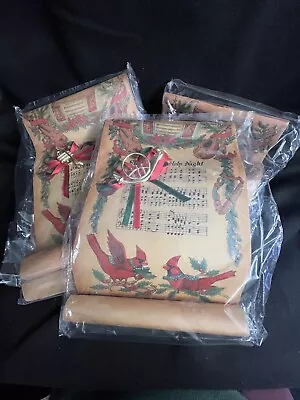 Vintage Paper Scrolls Christmas Carol Sheet Music Silent Night Hanging (4) Decor • $22