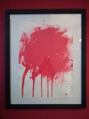 Original Painted Abstract Expressionism Art Red Painting Stylish Fashion Home  • £15