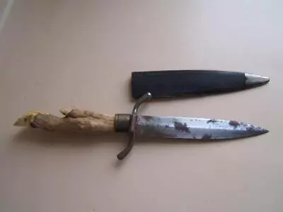 Vintage A.w. Wadsworth & Son Czechoslovakia Dagger Knife W/ Stag Handle • $49.99