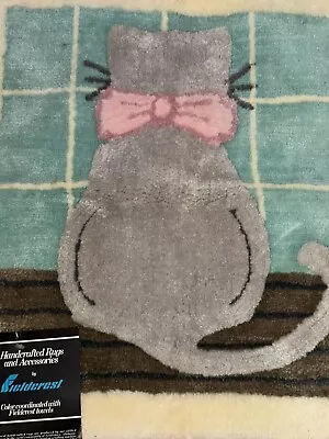 VINTAGE CAT IN THE WINDOW FIELDCREST RUG NEW WITH TAGS One Of A Kind • $38.95