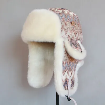 £31.91 • Buy Women Winter Ski Hat Faux Fur Ushanka Russian Trapper Ear Flaps Cute Soft