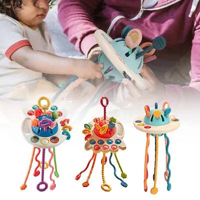 £6.19 • Buy Pull String Activity Sensory Baby Toy Build-in Bell For Toddler Christmas Gift