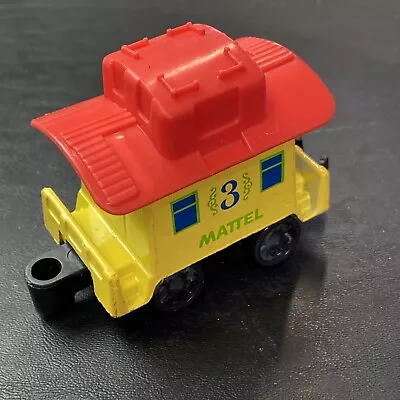 Vintage Mattel First Wheels 1980 Train Car Metal Yellow 3 Caboose MINT • $14.99