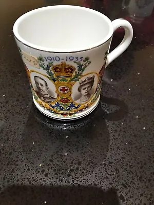 £5 • Buy King George V And Queen Mary Silver Jubilee Mug  Bovey Pottery