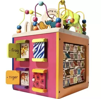 B. Toys Wooden Activity Cube - Zany Zoo Alphabet Animal And Pattern Exploration  • $45