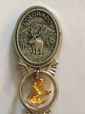 Vintage Souvenir Spoon US Collectible. Colorado Elk Skier • $3.99