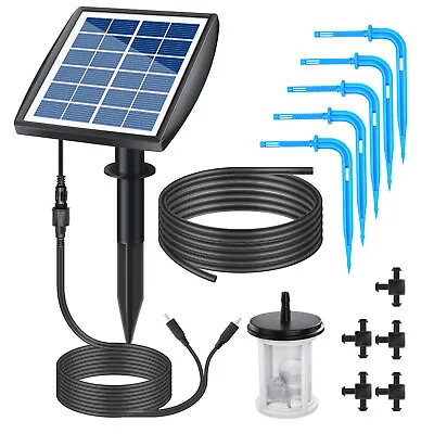 £33.11 • Buy Solar Powed Drip Automatic Irrigation Kit Self Watering Irrigation System Timer