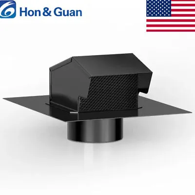 Hon&Guan Galvanized Steel 4 6 Inch Roof Vents Cap Roof Exhaust Vent With Damper • $37
