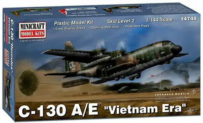 Minicraft  Vietnam Era  C-130 A/E W/ Stand 1/144 Plastic Model Plane Kit 14748 • $37.99