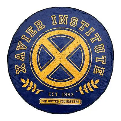 X-Men Xavier Institute Marvel Round Fleece Throw Super Soft Lightweight Blanket  • $29.95