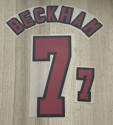 Retro England David Beckham 1998 Nameset Home Shirt Jersey Nameset Printing • £14.99