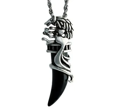 Clearance! Men Titanium Stainless Steel Wolf Tribal Pendant Necklace • $5.99