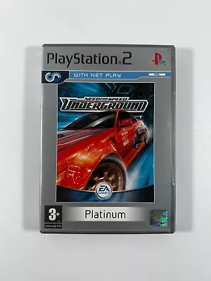 PS2 Need For Speed Underground Platinum Sony PlayStation 2 UK PAL • £10.99