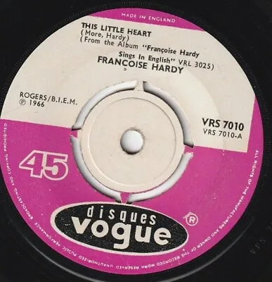£2.50 • Buy Rare Francoise Hardy   This Little Heart  Plays Great
