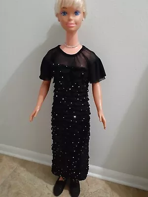 Black Sequins Long Dress For My Size 36 /38  Barbie • $18.99