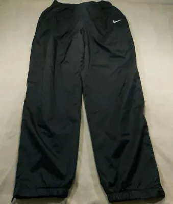 Vintage Nike Mens Pants Black Large Track Windbreaker 90s Lined  • $32.95