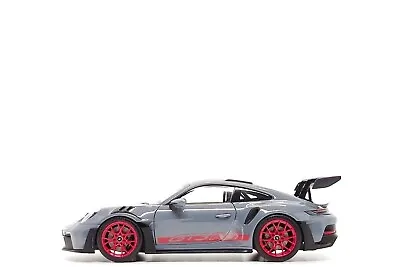 Norev 1:18 Porsche 911 GT3 RS (992) In Arctic Grey / Pyro Red • $169.99