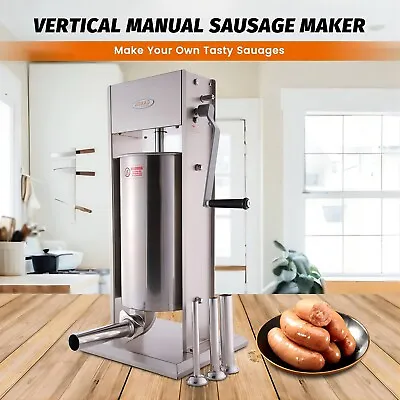 Hakka 12L 25LBS  Sausage Stuffer 2 Speed Vertical Stainless Steel Meat Fillers • $348.99