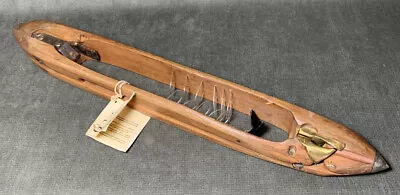 Vintage Weaving Loom Boat Shuttle Wood & Metal Nice Patina Bemidji Woolen Mills • $17.50