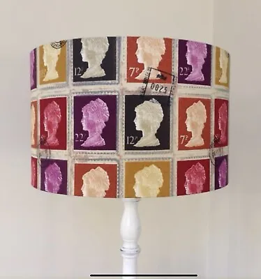 Stamps Lamp Shade Fabric Postmark Frank Prestigious Handmade Lampshade • £29