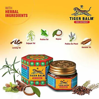 £4.99 • Buy Tiger Balm Red 9ml Herbal Ointment Muscle Joint Ache Effect Relief Thai Massage