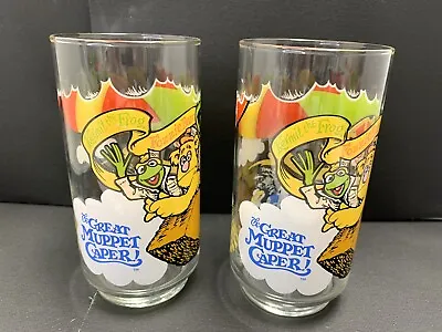 VTG 1981 Henson McDonalds The Great Muppet Caper Pair Of Drinking Glasses • $16.99