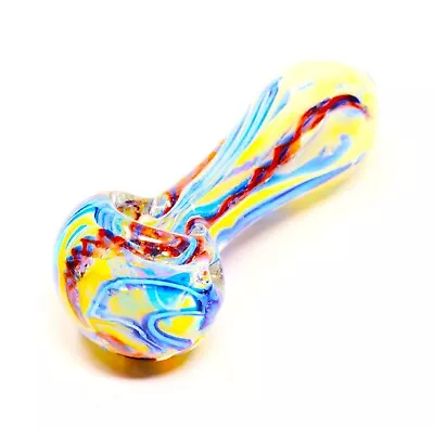 3.5  Vortex Veil Glass Pipe Smoking Tobacco Bowl Hand Pipes MB-0012 • $9.49