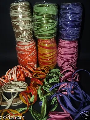 £1.30 • Buy 20 Meters Two - Color Raffia Ribbon. Many Colors
