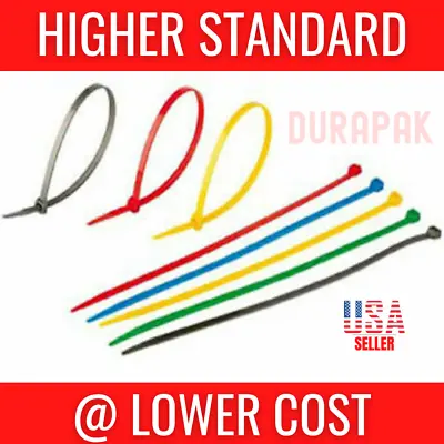 100-5000 Pcs 8  40 Lbs Blue Red Green Yellow All Color Secure Cable Zip Wire Tie • $6.25