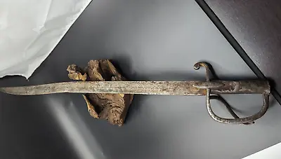 19th C. Mexican Handmade Espada Ancha Saddle Sword Hand Engraved Blade 25.5  L • $700