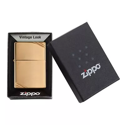 Genuine Zippo Lighter Vintage High Polish Brass Edges Replacing The 1935 Square • $85.45