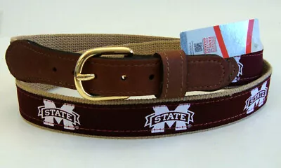 ZEP PRO Mississippi State University Bulldogs Leather Canvas Woven Belt • $24.99