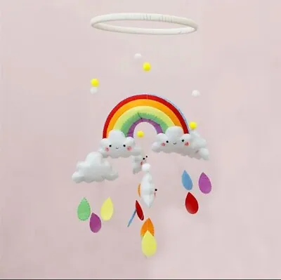 Handmade Rainbow Musical Baby Cot  Mobile • £25
