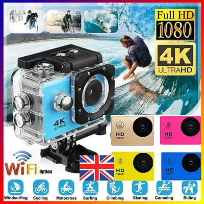 £13.03 • Buy LCD Full HD 1080P DV DVR Action Camera Sports Cam Underwater 30M Camcorder UK