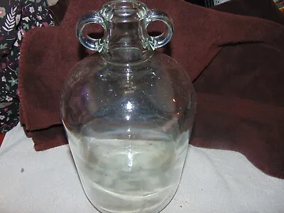 Vintage Clear Glass Demi John Money Jar Takes All Uk Coins Apart From£2 Coins L5 • £12