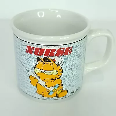 Vintage Garfield Worlds Greatest Nurse Coffee Cup Tea Mug Enesco Jim Davis • $19.54