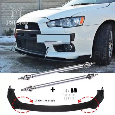 For Mitsubishi Lancer CE CJ CY Front Bumper Lip Splitters Spoiler + Strut Rods • $104.19