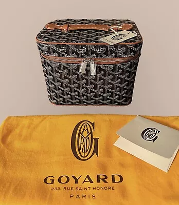 Goyard Goyardine Muse Vanity Case NWT Black & Tan • £2386.36