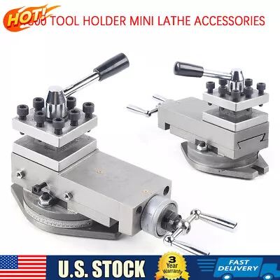 Metal Lathe Machine Tool Holder 80mm Universal AT300 Lathe Tool Post Assembly • $116.85