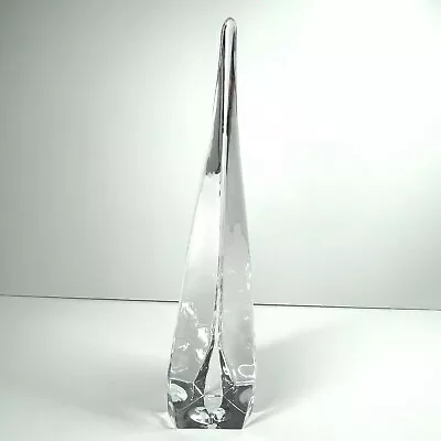 $104.50 • Buy Val St. Lambert, Belgium, Crystal Glass Pyramid, Signed, 13  Art Sculpture