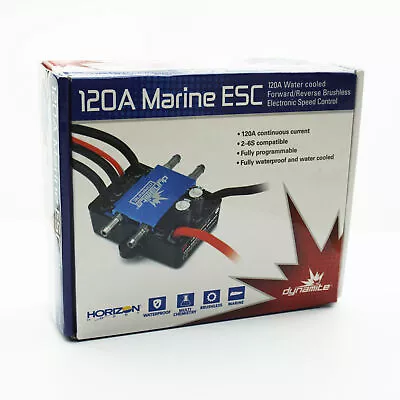 Dynamite 120A Brushless Marine ESC / Electronic Speed Control 2-6S DYNM3875 • $134.99