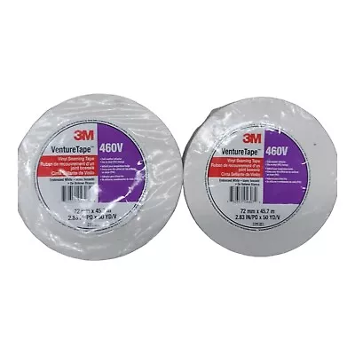 Lot Of 2 Rolls Of 3M Venture Tape 460V  White 2.83  X 50 Yards • $26.99