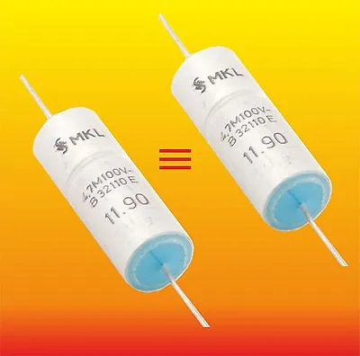 4.7uF 100 V MATCHED SIEMENS MKL CELLULOSE-ACETATE AUDIO CAPACITORS • $7.90