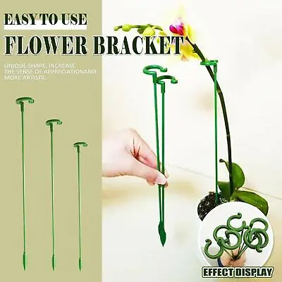 1/5/10x Garden Plant Support Stakes Sticks Plastic Flower Support HOT • £1.30