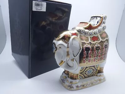 Royal Crown Derby Large Imari Elephant Paperweight 2 Off 2 For Sale • £499.99