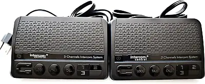 GROUND Wire Power-Line 3 CHANNELS Intercom System Two Stations Set NEW • $69.48