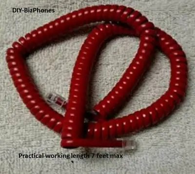 Cherry Red Handset Cord Vintage Phone Curly Coil Telephone Coca Cola RD 12Ft • $7.89