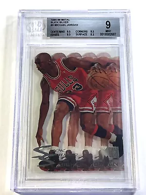 Michael Jordan 1995 Metal Slick Silver #3 Acetate Insert Bgs 9 W/3 9.5 Subgrades • $300