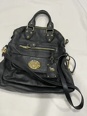 $39 • Buy Emma Fox Soft Leather Handbag Satchel Purse Black
